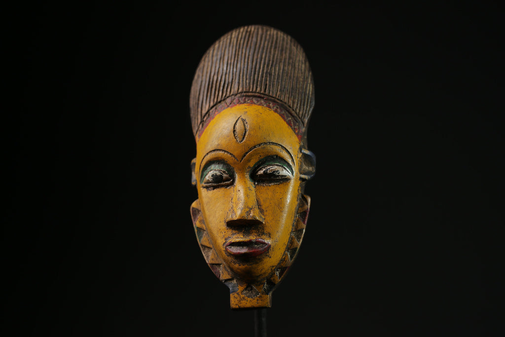 African masks antiques tribal wood mask Face Mask African Art Guro Baule-9628