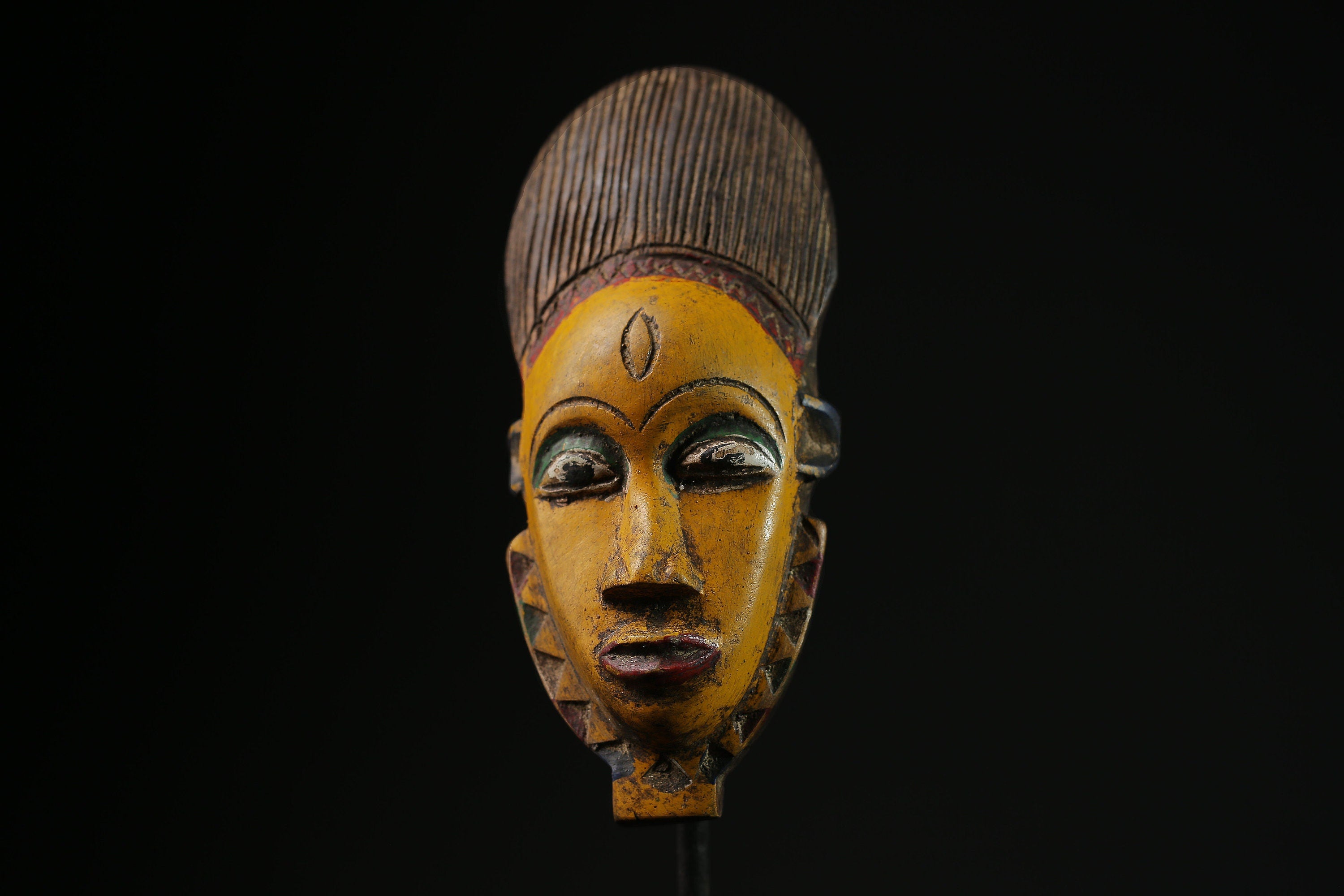 African masks antiques tribal wood mask Face Mask African Art Guro Baule-9628
