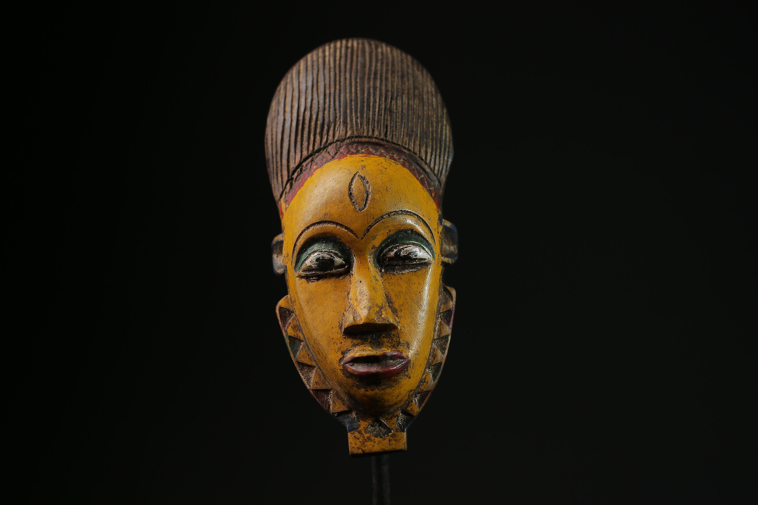 African masks antiques tribal wood mask Face Mask African Art Guro Baule-9628
