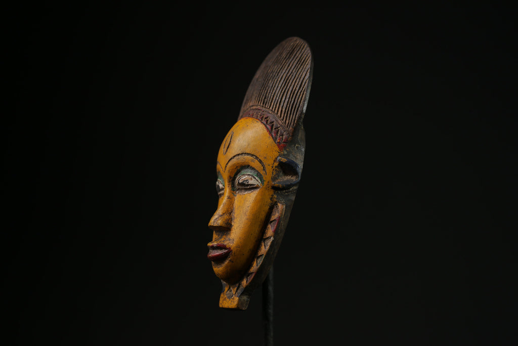 African masks antiques tribal wood mask Face Mask African Art Guro Baule-9628