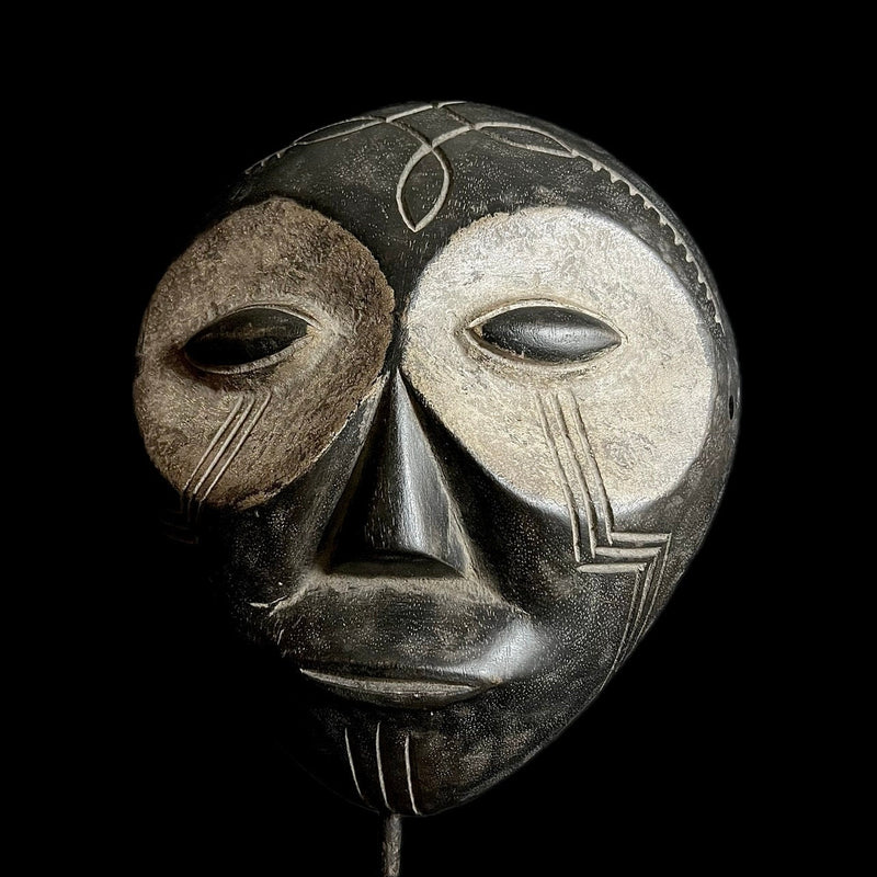 African masks antiques tribal Face vintage Lega Clean geometry primitive masks for wall-G1878