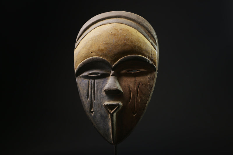 African Mask Tribal Face Mask Wood Lega Mask Bwami Society Congo masks for wall-6810