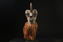 African Mask - Hand-Carved Songye Kifwebe Tribal Art - Unique Wood Sculpture for Ethnic Home Decor and Collectible Display-G2131