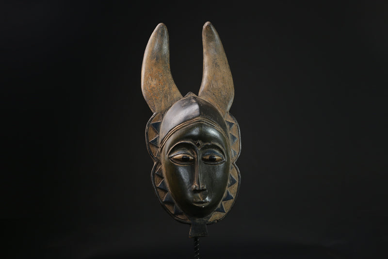 African Tribal Wood masks Guro Mask Wood Carved Dense Wood Mask Masque-8300