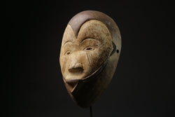 African Mask Tribal Face Mask Wood Igbo Red and White Spirit Mask Tribal-6834