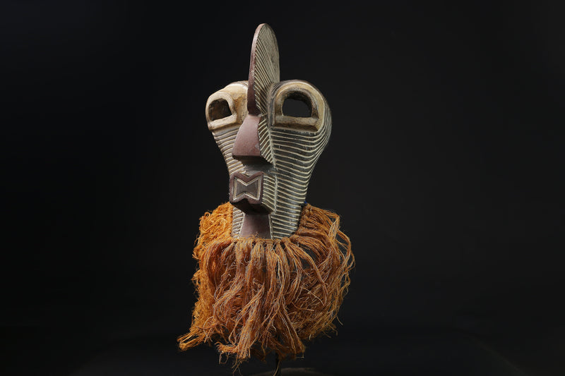 African mask African real figure vintage African spongey kifwebe masks for wall-G2134