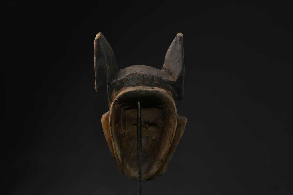 African Tribal Face Mask Wood Hand Carved Vintage Wall Hanging Guro mask-5394