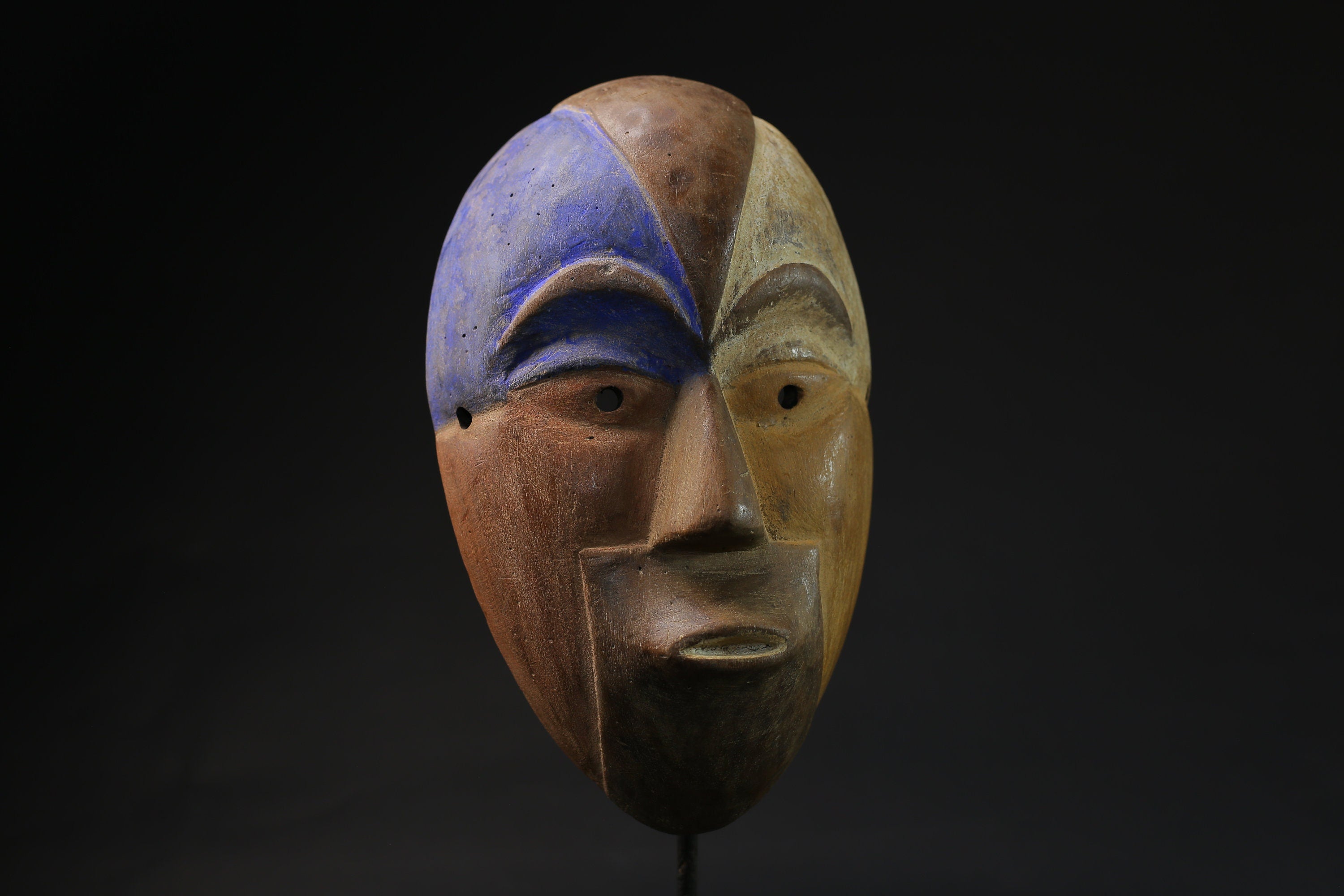 African Mask Tribal Face Mask Wood Hand Carved African Igbo Mask Nigeria-6831