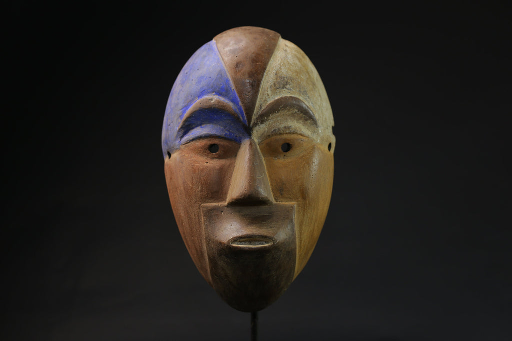 African Mask Tribal Face Mask Wood Hand Carved African Igbo Mask Nigeria-6831