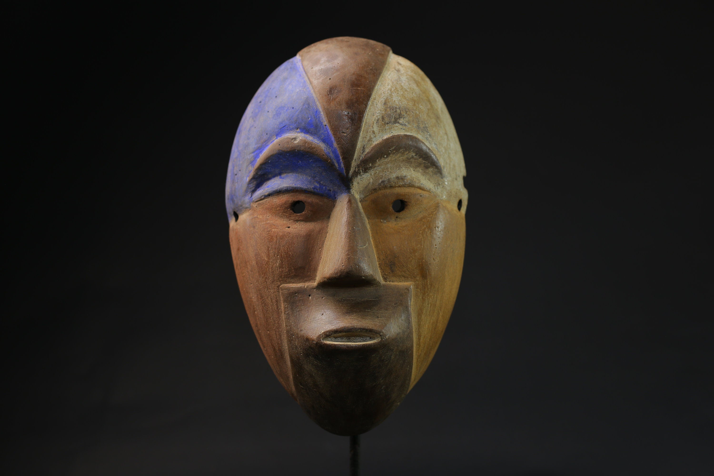 African Mask Tribal Face Mask Wood Hand Carved African Igbo Mask Nigeria-6831