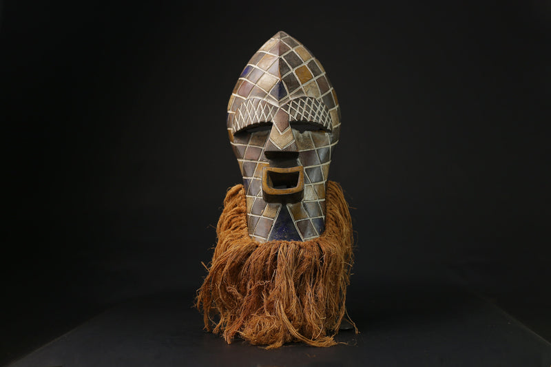 African Mask Wooden large songye kifwebe carved wooden Wall Hanging masks for wall-G2161
