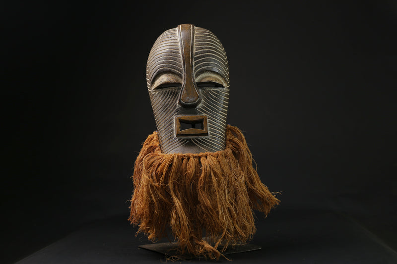 African Hand Carved mask collectors handmade antique Luba Songye masks for wall-G2162