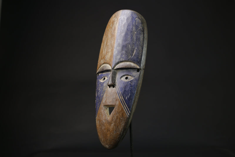 African masks antiques tribal Face vintage Lega Clean geometry primitive Home Décor-8314
