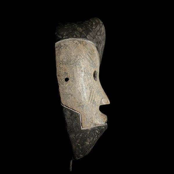 African Mask Collectible Hand Carved wood Wall Hanging Lega Mask-G1903