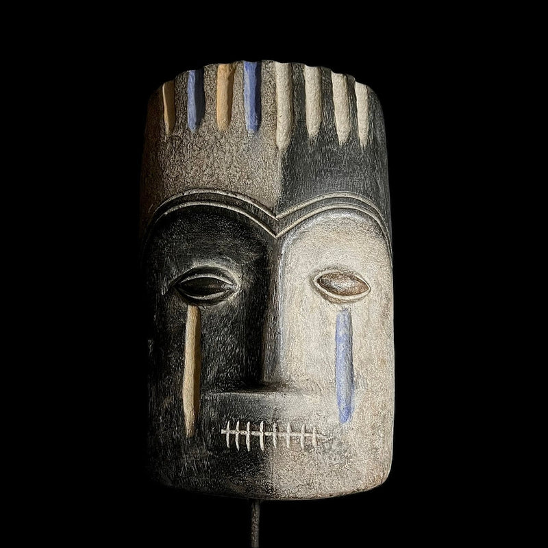 African Mask Collectible Hand Carved wood Wall Hanging Lega Mask-G1907