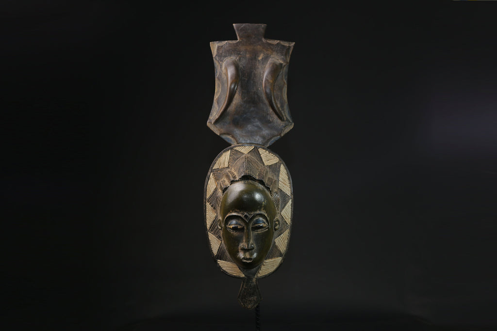 African Mask Antiques Tribal Art Face Vintage Wood Carved Vintage Guro masks for wall-8307