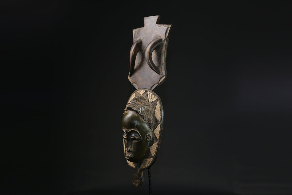 African Mask Antiques Tribal Art Face Vintage Wood Carved Vintage Guro masks for wall-8307