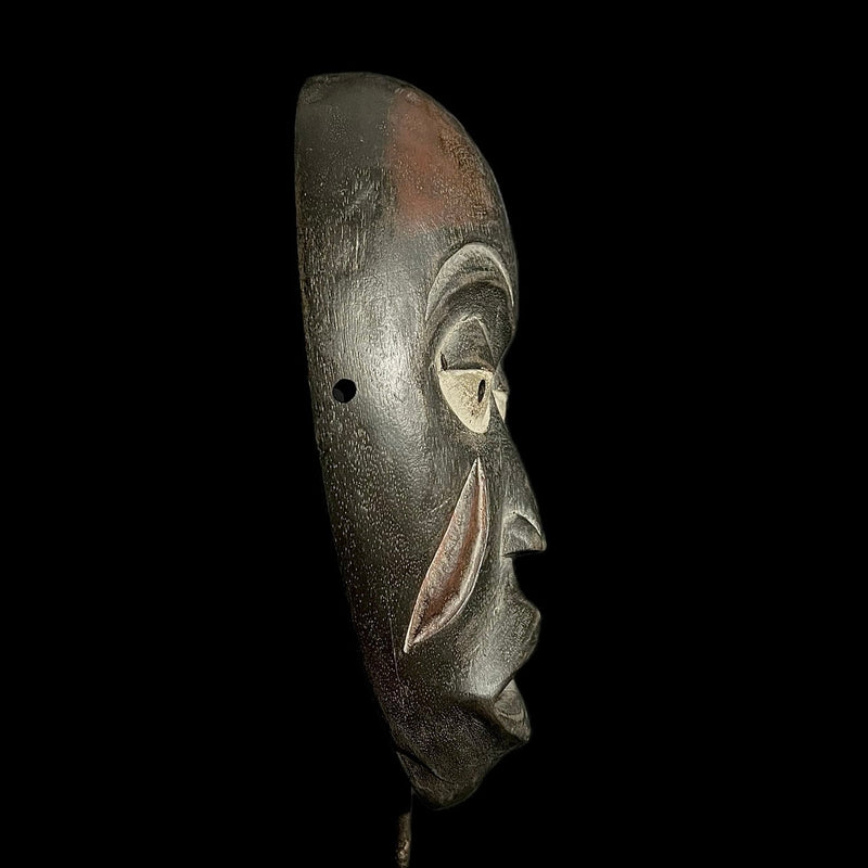 African Mask Igbo Mask African Tribal Face Mask Wood Hand Carved Vintage Wall Hanging-G1921