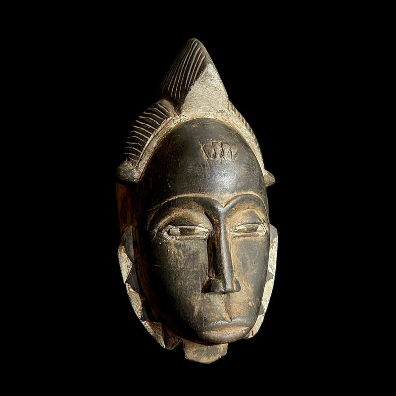 African Mask African Tribal Face Mask Wood Hand Carved Wall Hanging Baule Mask-G1922