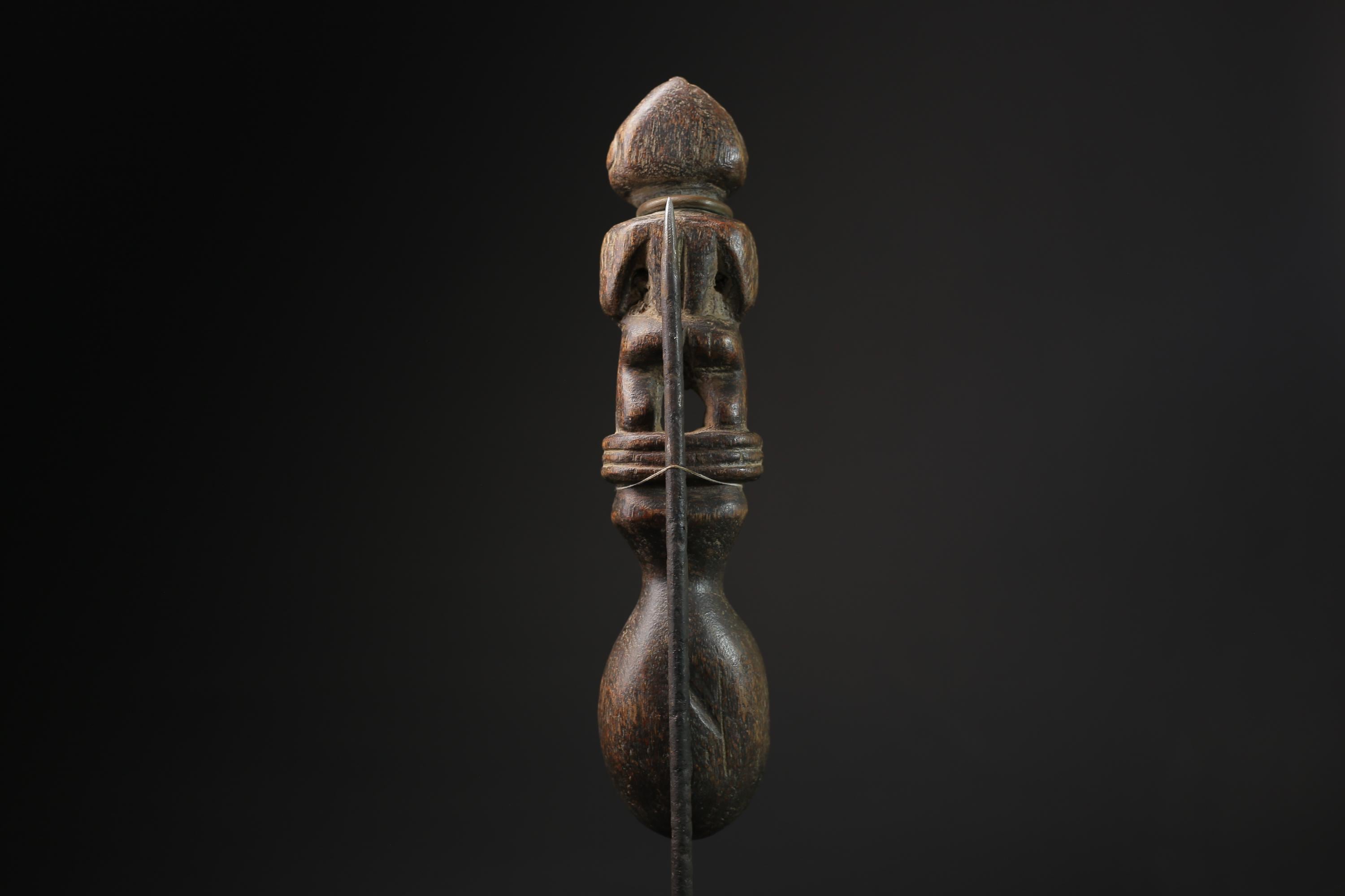 African Makonde Spoon Sculpted Spoon Whose Handle Forms An Ancestor Figure-5457
