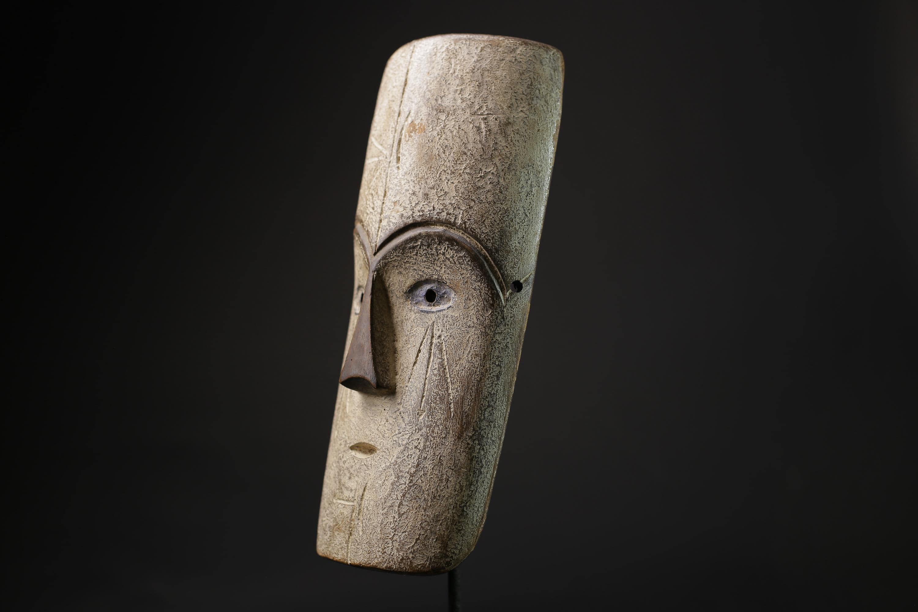 African Tribal Face Mask Authentic traditional Muminia mask in Lega art-8321