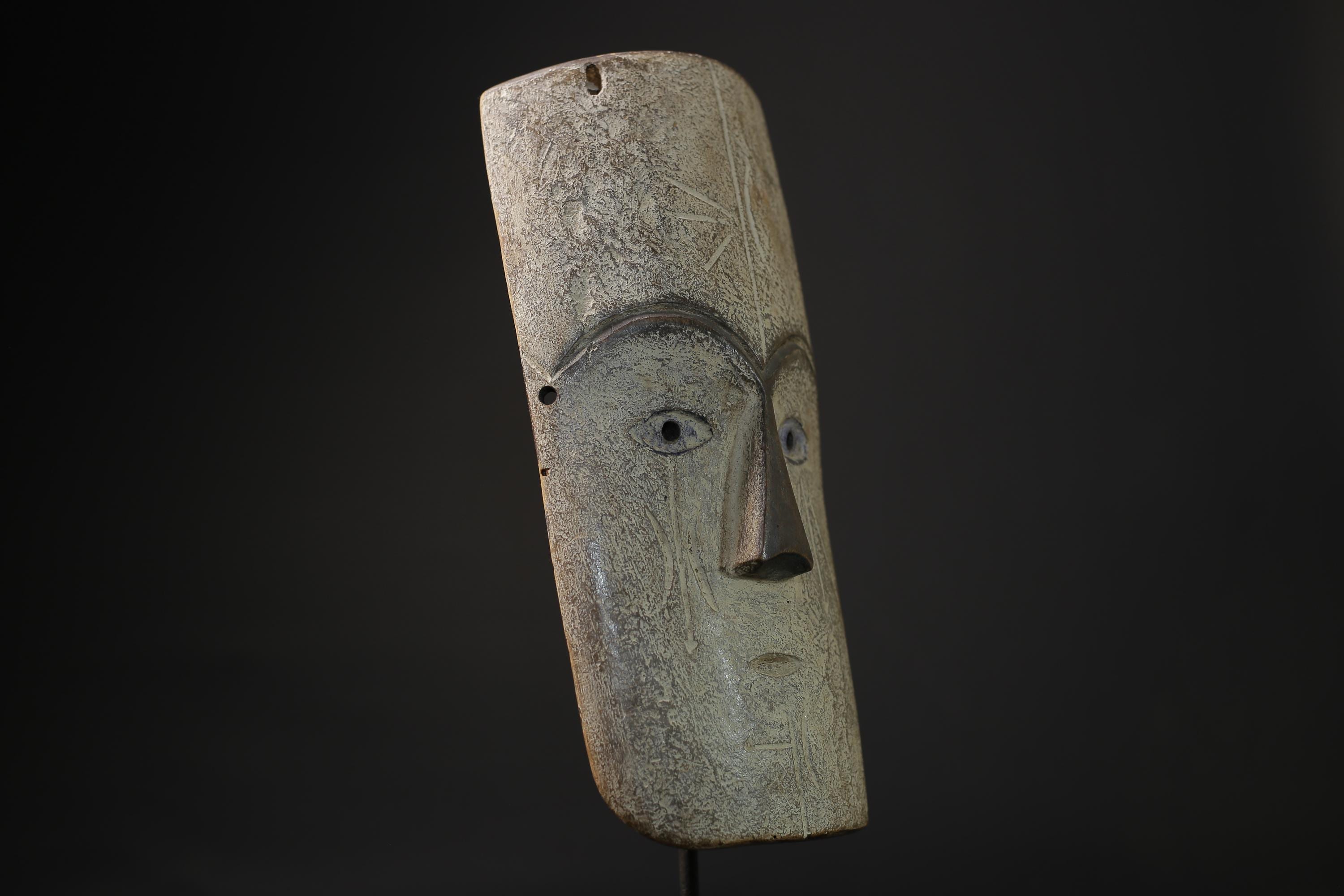 African Tribal Face Mask Authentic traditional Muminia mask in Lega art-8321