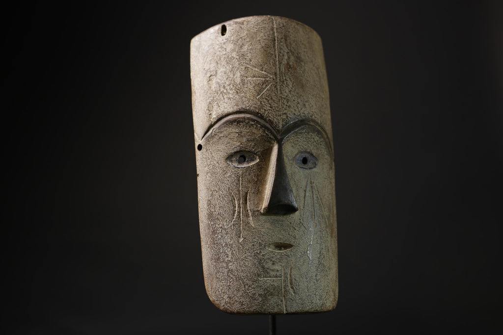 African Tribal Face Mask Authentic traditional Muminia mask in Lega art-8321