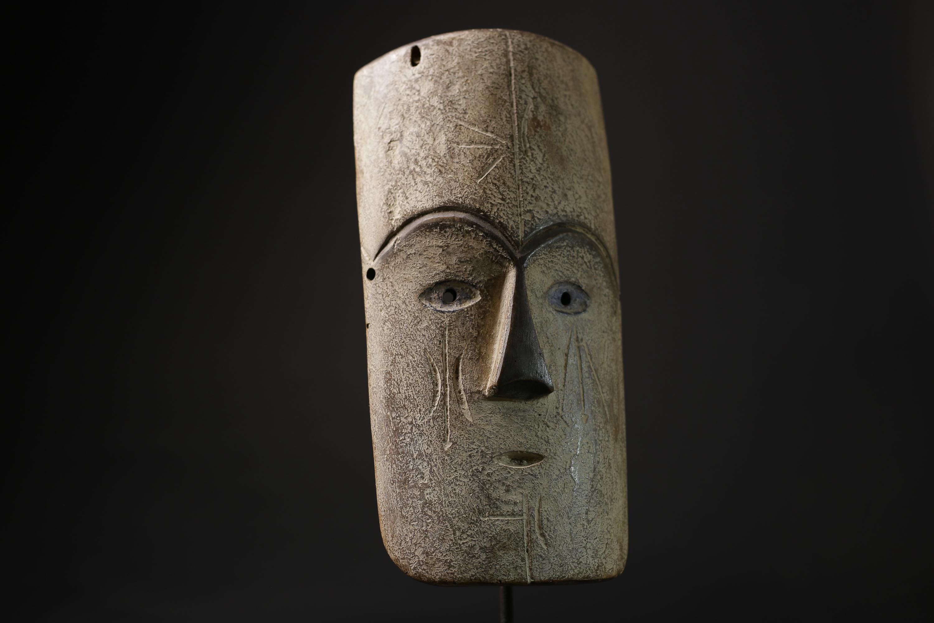 African Tribal Face Mask Authentic traditional Muminia mask in Lega art-8321