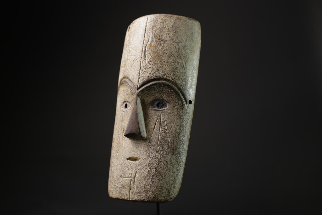African Tribal Face Mask Authentic traditional Muminia mask in Lega art-8321