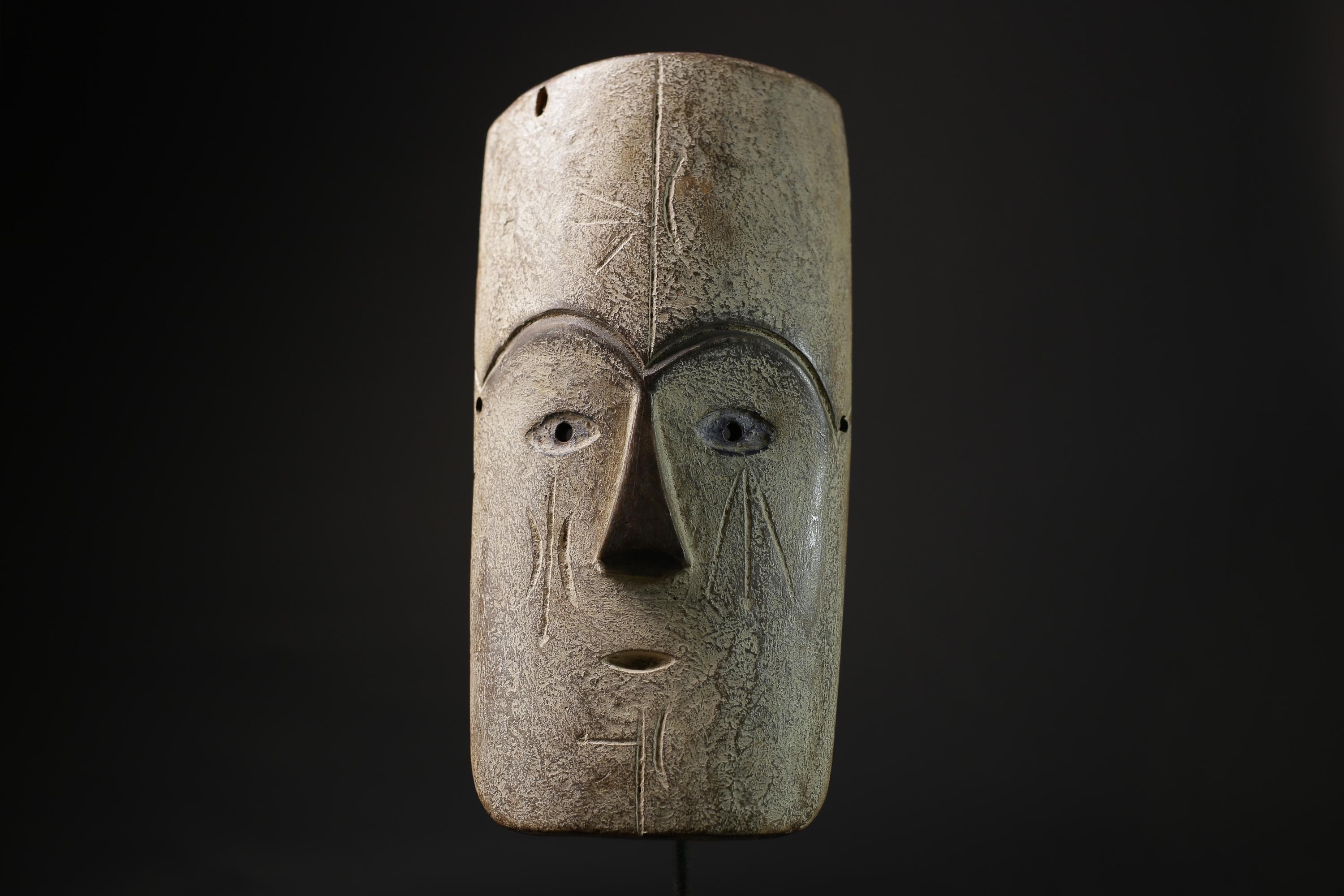 African Tribal Face Mask Authentic traditional Muminia mask in Lega art-8321