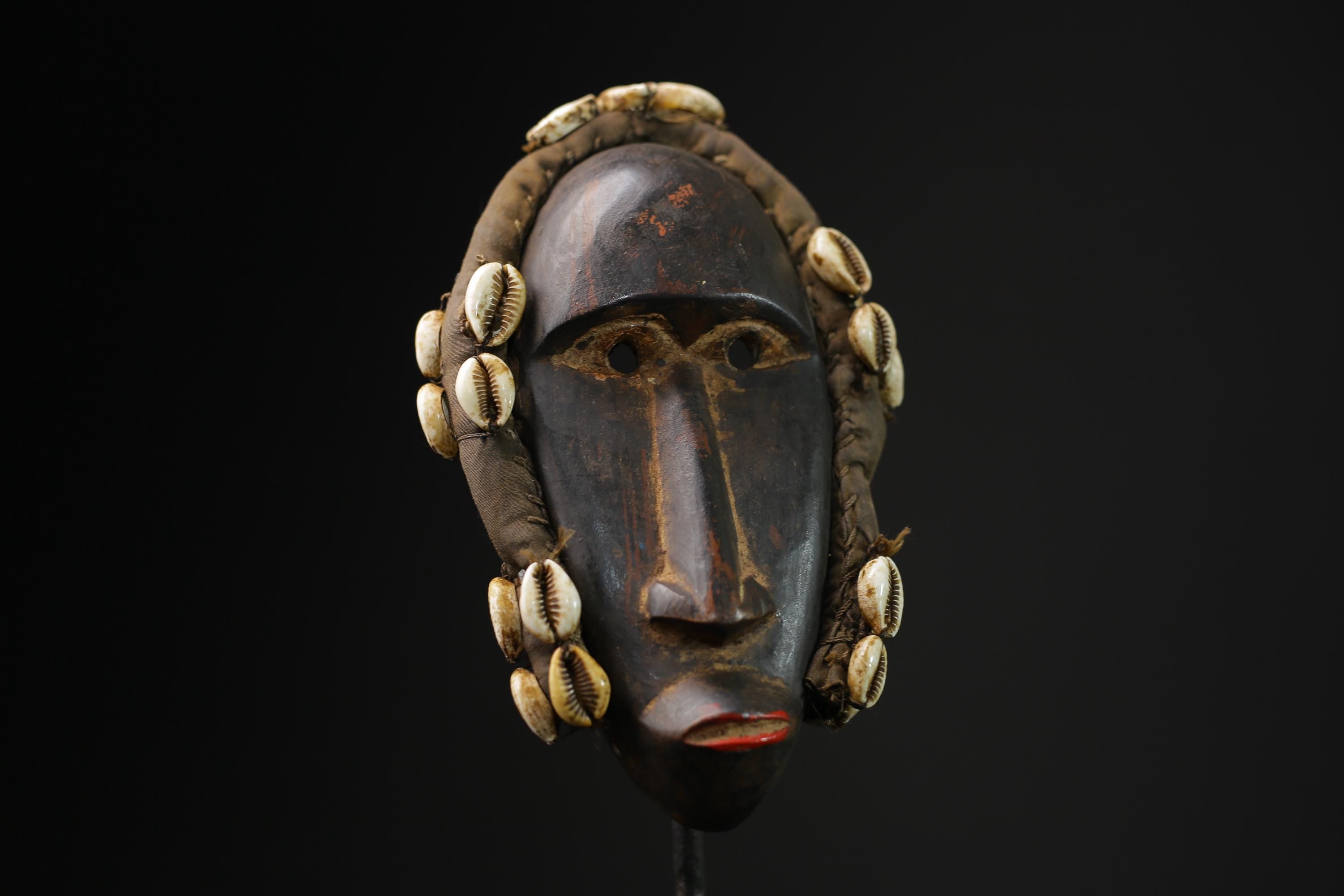 African Tribal Face Mask Wood Hand Carved Wall Hanging Kuba Dan Mask masks for wall-9678