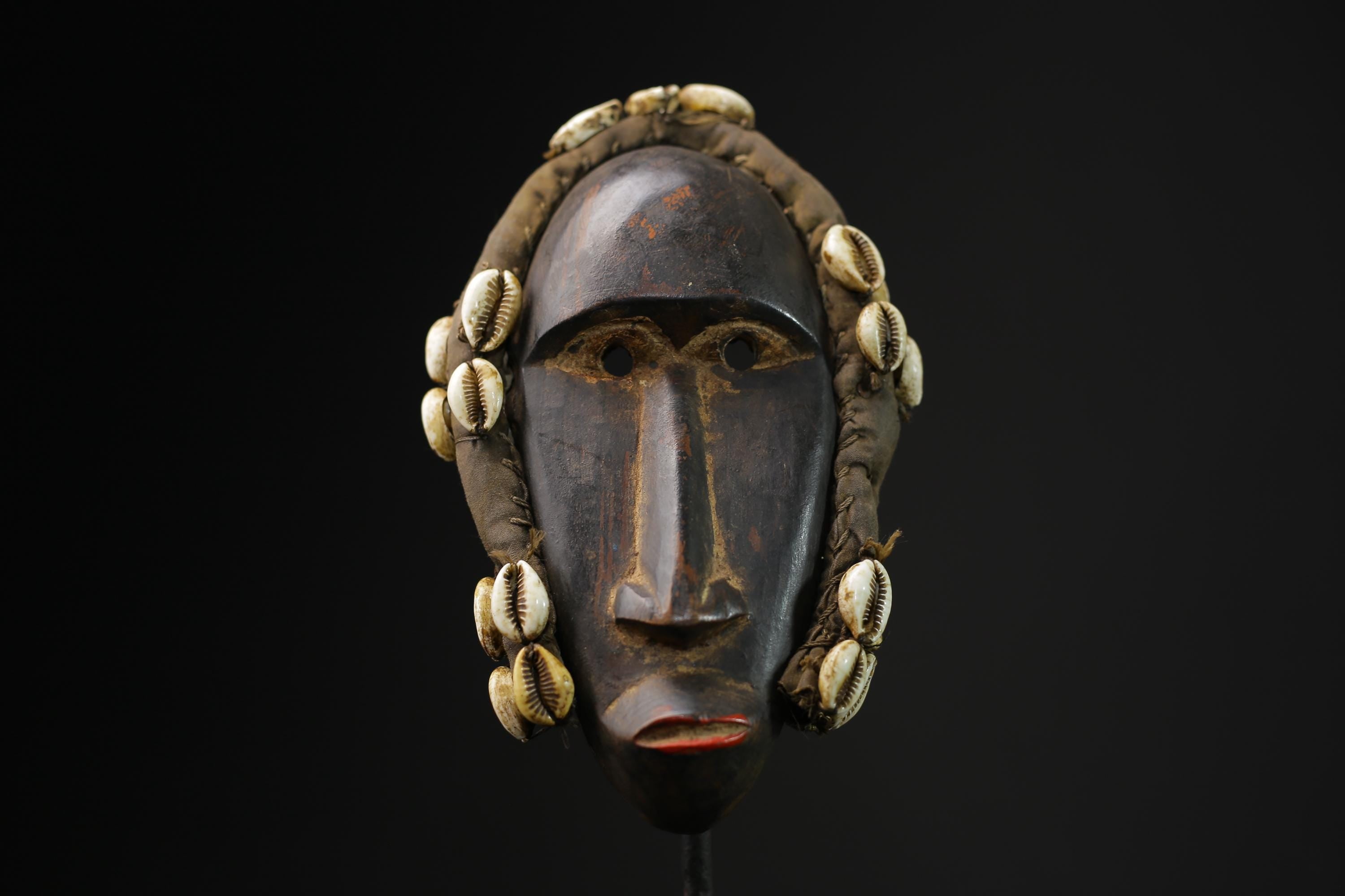 African Tribal Face Mask Wood Hand Carved Wall Hanging Kuba Dan Mask masks for wall-9678