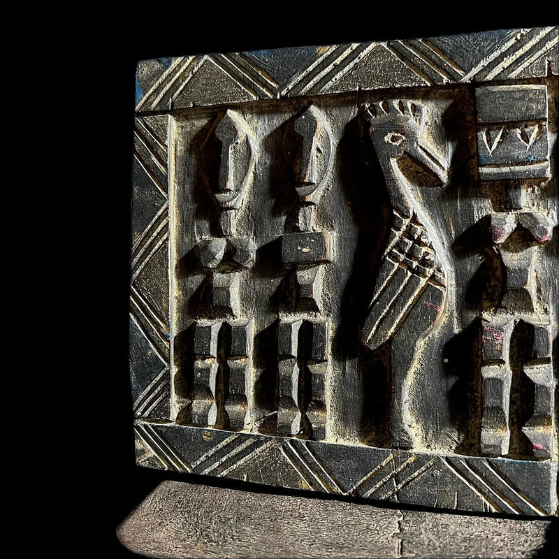 African Dogon Door Carved Wood Granary Door Tribe Mali Granary Door-G1951