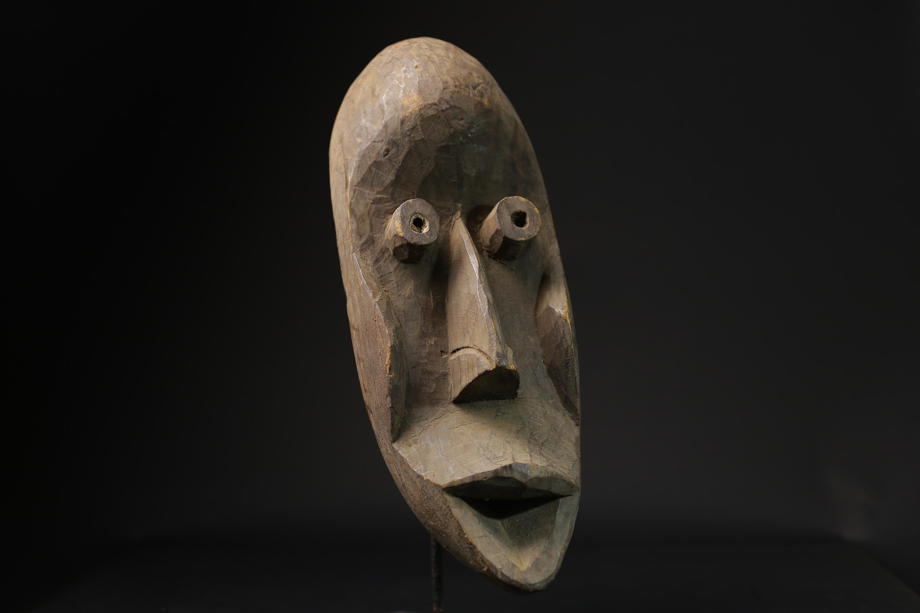 African mask antiques tribal art Face mask Wood Carved Vintage Dan masks for wall-2608