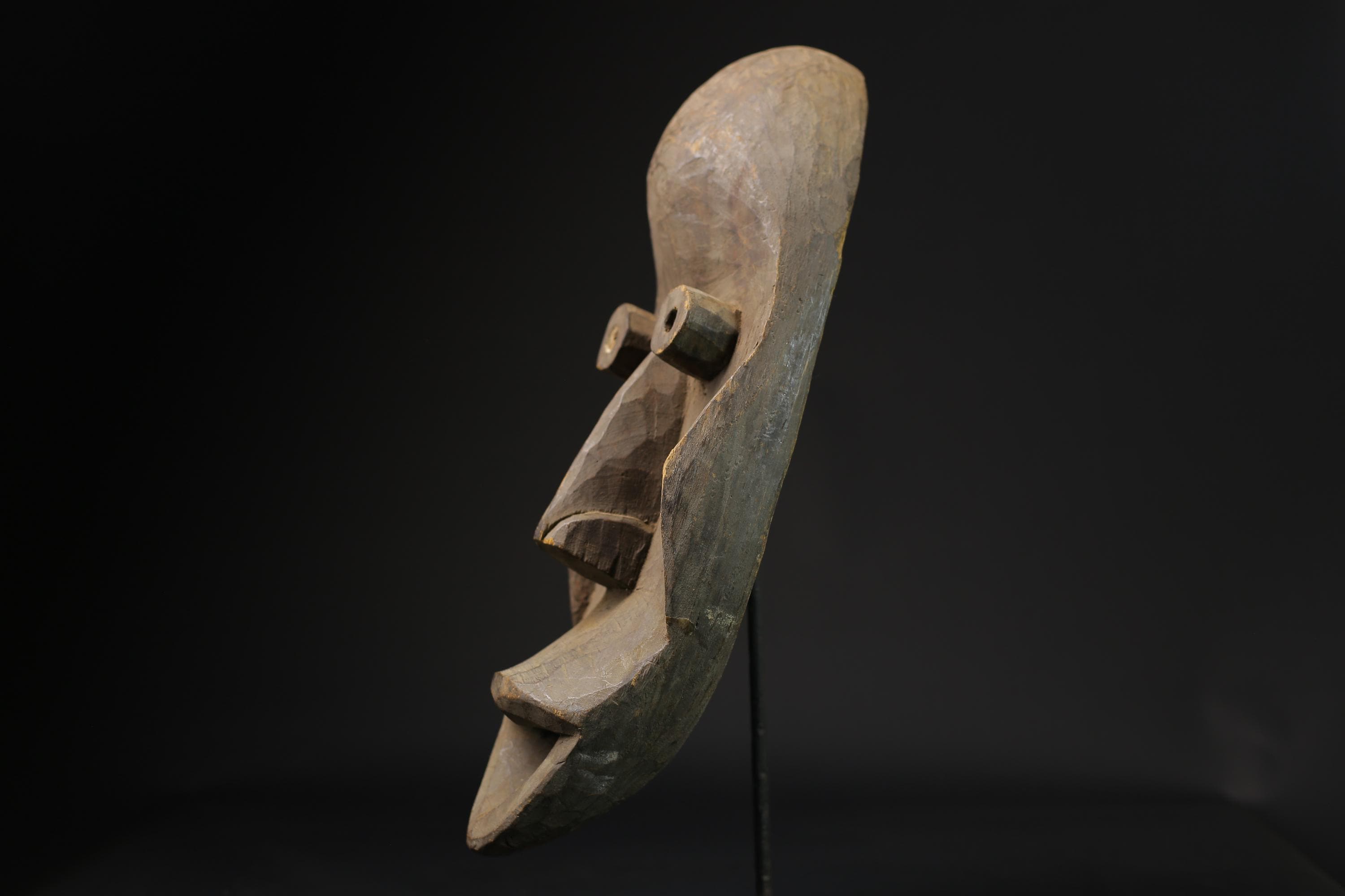 African mask antiques tribal art Face mask Wood Carved Vintage Dan masks for wall-2608
