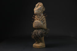 african sculpture -Tribal Art Wooden Carved statue tribal wood African -8372