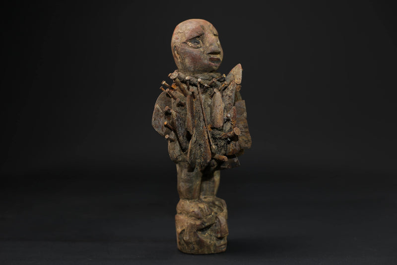 African Wood Figures African Figures Carved Power Figure Nkisi N'kondi-G2215