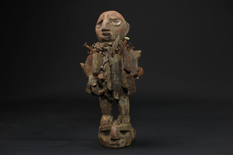 African Wood Figures African Figures Carved Power Figure Nkisi N'kondi-G2215