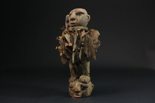 African Wood Figures African Figures Carved Power Figure Nkisi N'kondi-G2219