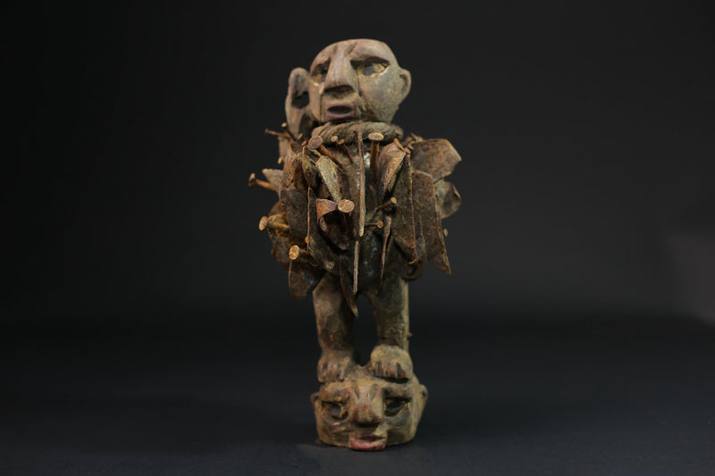 African Wood Figures African Figures Carved Power Figure Nkisi N'kondi-G2219