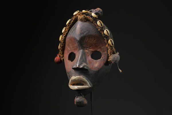 African wooden Dan Déanglé Mask African Mask Tribal Face Hand Carved masks for wall-G2220