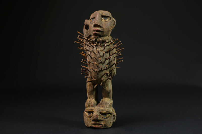 African Wood Figures African Figures Carved Power Figure Nkisi N'kondi-G2223