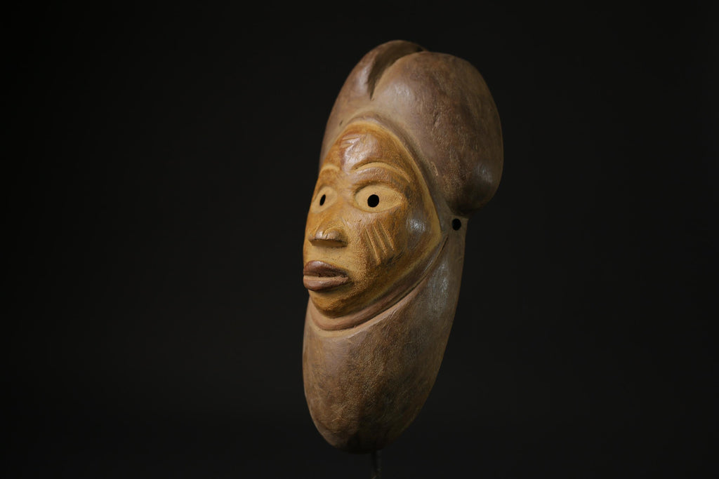 African Mask Home Décor-African Mask Spirit Gabonese  African Puno masks for wall - 6874
