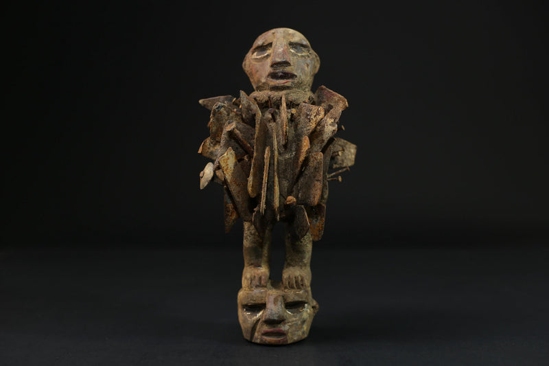 African Wood Figures African Figures Carved Power Figure Nkisi N'kondi-G2241