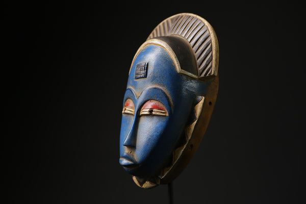 african mask Vintage Hand Carved Wooden Tribal Face Mask Guro Baule-G2247
