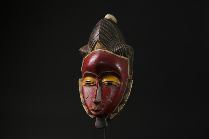 african mask Vintage Hand Carved Wooden Tribal Face Mask Guro Baule-G2248