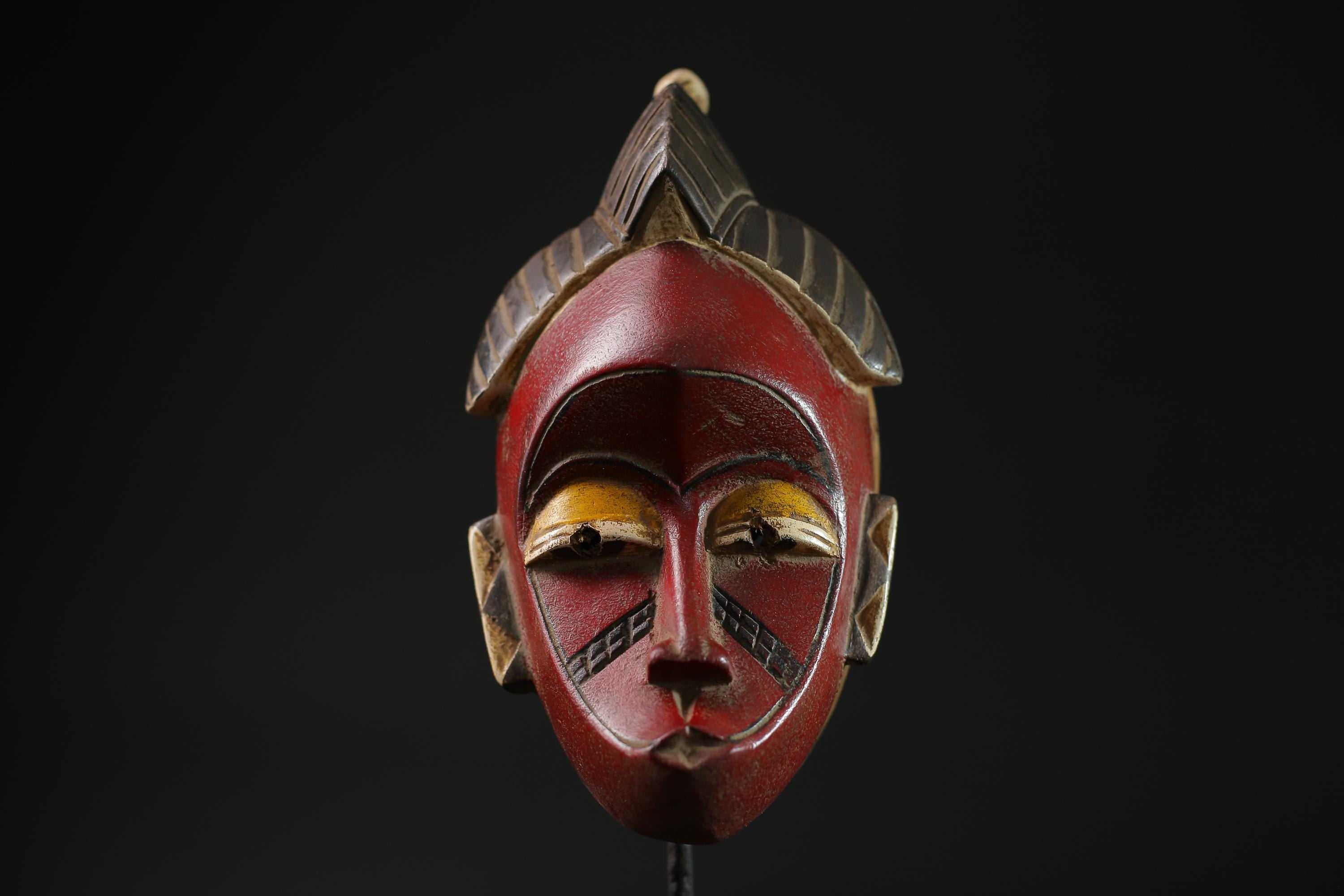 African Mask Face Mask Guro Baule antique wall mask Traditional masque masks for wall-G2254