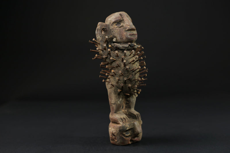 African Wood Figures African Figures Carved Power Figure Nkisi N'kondi-G2255
