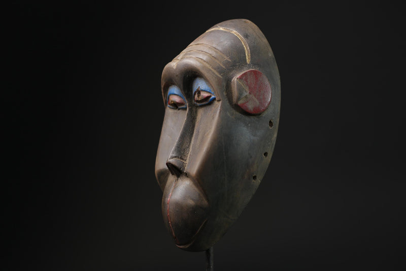 African mask Monkey Mask Vintage Carved Wood Baule Monkey Mask masks for wall-G2261