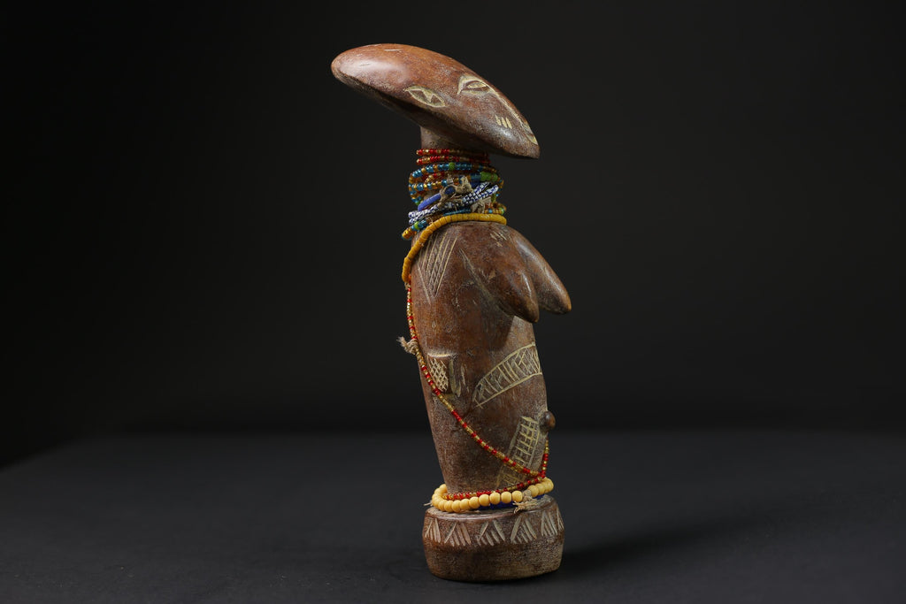 African  Sculptures Tribal Wooden Carved tribal wood Birth and Death Akua -9733